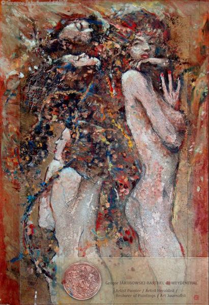 Variations theme de Klimt_resize, mixed media